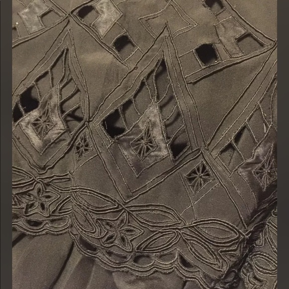 Badgley Mischka Couture Dress Black Pleated Silk Size 4 Sleeveless - Picture 8 of 9